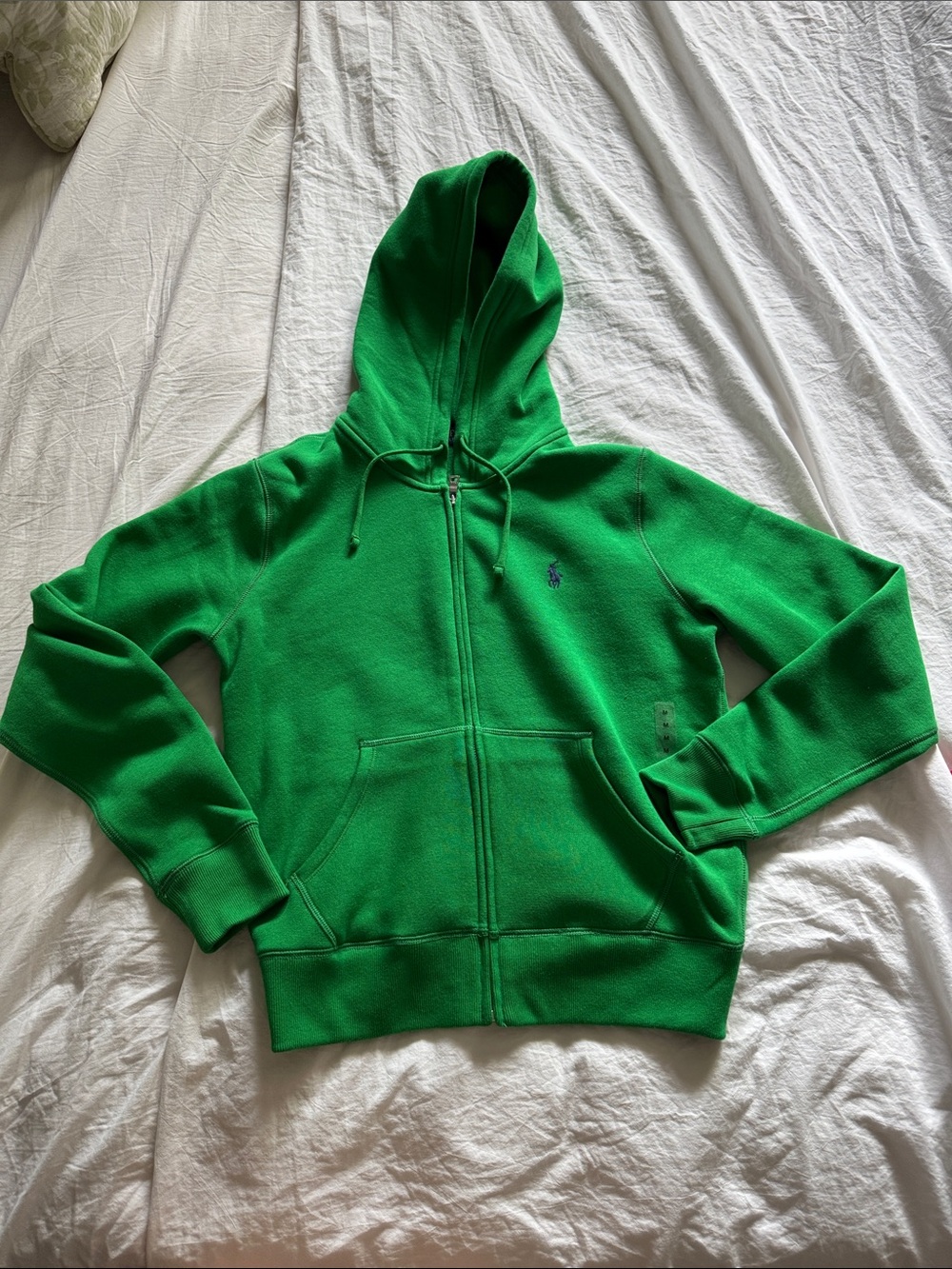 Polo Ralph Lauren Green Zip-Up Hoodie-size M (BNWT)